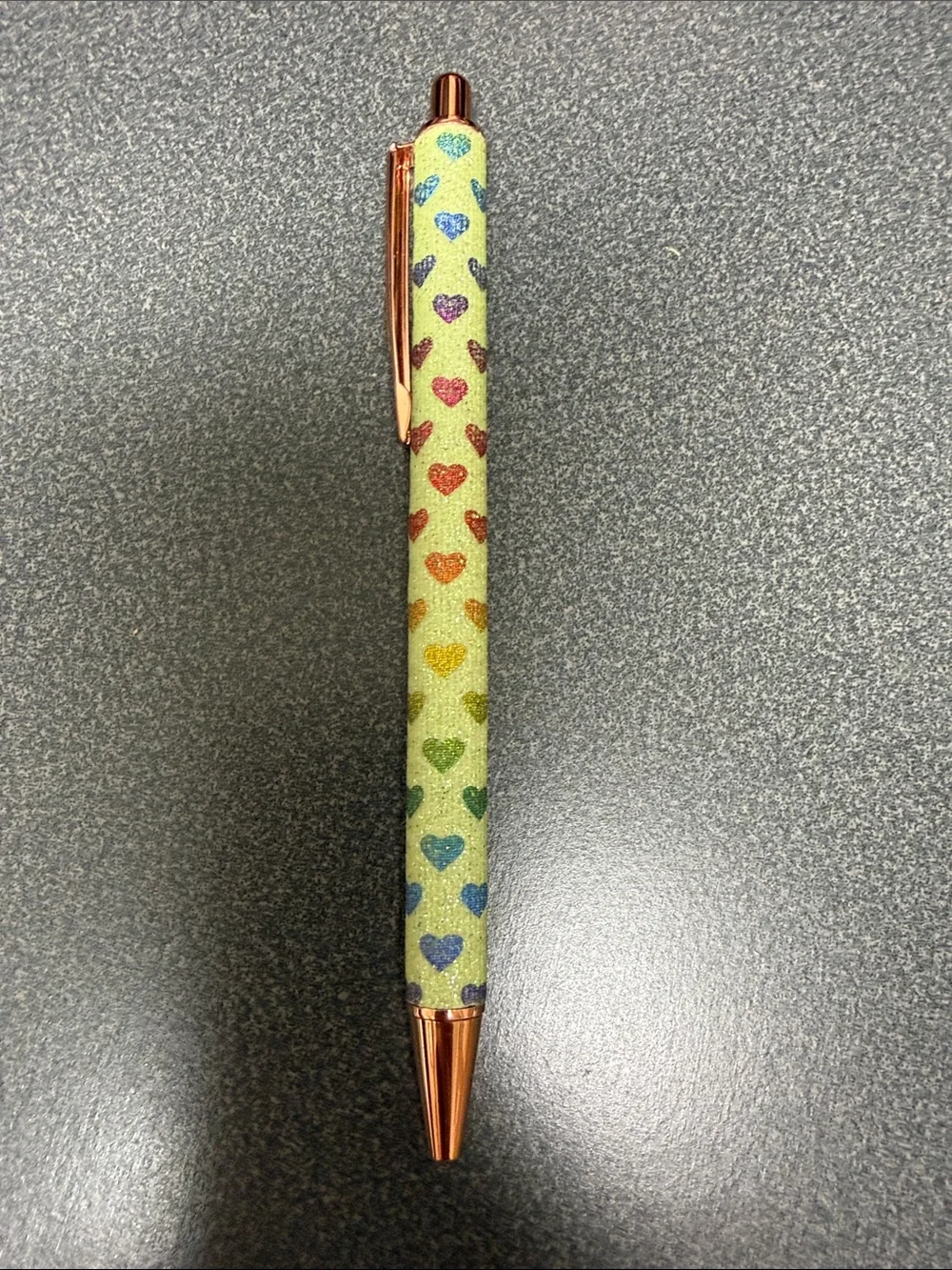 Glitter Pattern Ballpoint Pens - Assorted Fun Designs - set of 6 *NEW
